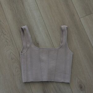 Women's Mauve Knit Crop Top